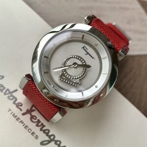 Đồng Hồ Salvatore Ferragamo Minuetto Nữ Dây Da Màu Đỏ 37mm (1)