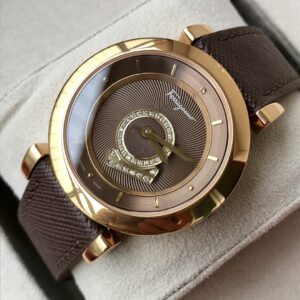 Đồng Hồ Salvatore Ferragamo Minuetto Nữ Màu Nâu Dây Da 37mm (2)