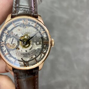 Đồng Hồ Tissot T099 Boutique Duruer Skeleton Replica 1:1 Nam Dây Da 42mm