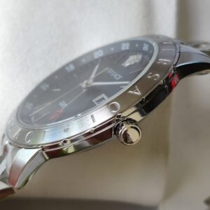 Đồng Hồ Versace GMT Like Auth Dây Thép Trắng Mặt Đen Nam 42mm