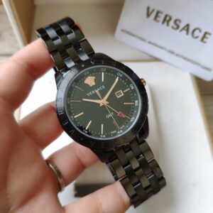 Đồng Hồ Versace GMT Like Auth Nam Màu Đen Máy Pin 42mm (1)