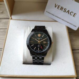 Đồng Hồ Versace GMT Like Auth Nam Màu Đen Máy Pin 42mm (1)