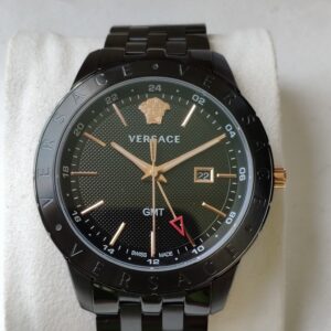 Đồng Hồ Versace GMT Like Auth Nam Màu Đen Máy Pin 42mm (1)