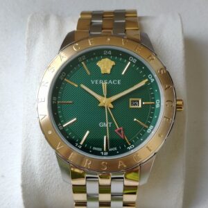 Đồng Hồ Versace GMT Mặt Xanh Lá Cây Nam Dây Kim Loại Like Auth 42mm (7)