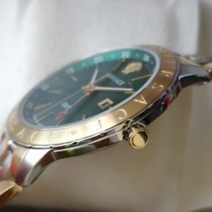 Đồng Hồ Versace GMT Mặt Xanh Lá Cây Nam Dây Kim Loại Like Auth 42mm (8)