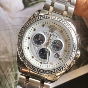 Đồng Hồ Versace Greca Chronograph Nam Dây Kim Loại Like Auth 42mm (1)