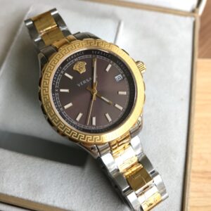 Đồng Hồ Versace Siêu Cấp Nam Nữ Mặt Chocolate Dây Kim Loại (1)