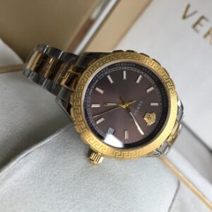 Đồng Hồ Versace Siêu Cấp Nam Nữ Mặt Chocolate Dây Kim Loại