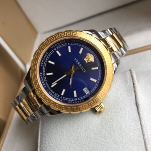 Đồng Hồ Versace Siêu Cấp Nam Nữ Mặt Xanh Dương Dây Demi