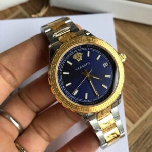 Đồng Hồ Versace Siêu Cấp Nam Nữ Mặt Xanh Dương Dây Demi