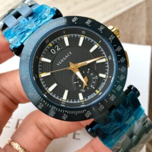 Đồng Hồ Versace V-Race Nam Siêu Cấp Dây Kim Loại Mạ Vàng 42mm (9)