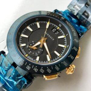 Đồng Hồ Versace V-Race Nam Siêu Cấp Dây Kim Loại Mạ Vàng 42mm (9)