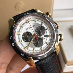 Đồng Hồ Versace V-Ray Chronograph Nam Dây Da Like Auth 43mm (1)