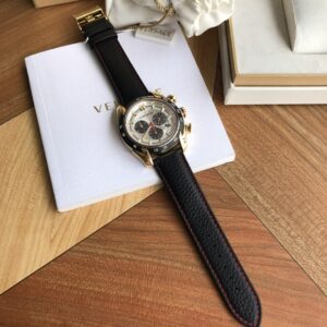 Đồng Hồ Versace V-Ray Chronograph Nam Dây Da Like Auth 43mm (1)