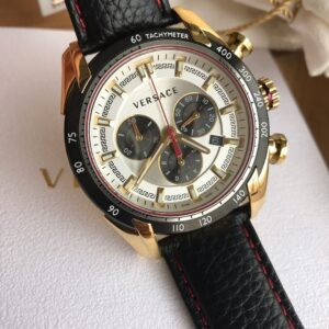 Đồng Hồ Versace V-Ray Chronograph Nam Dây Da Like Auth 43mm (1)