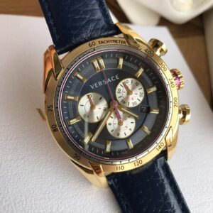 Đồng Hồ Versace V-Ray Chronograph Vỏ Vàng Gold Like Auth 43mm (3)