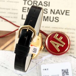 Đồng hồ Cartier Baignoire Nữ Dây Da Màu Đen Vỏ Vàng Vàng AF Factory 23x31mm (1)