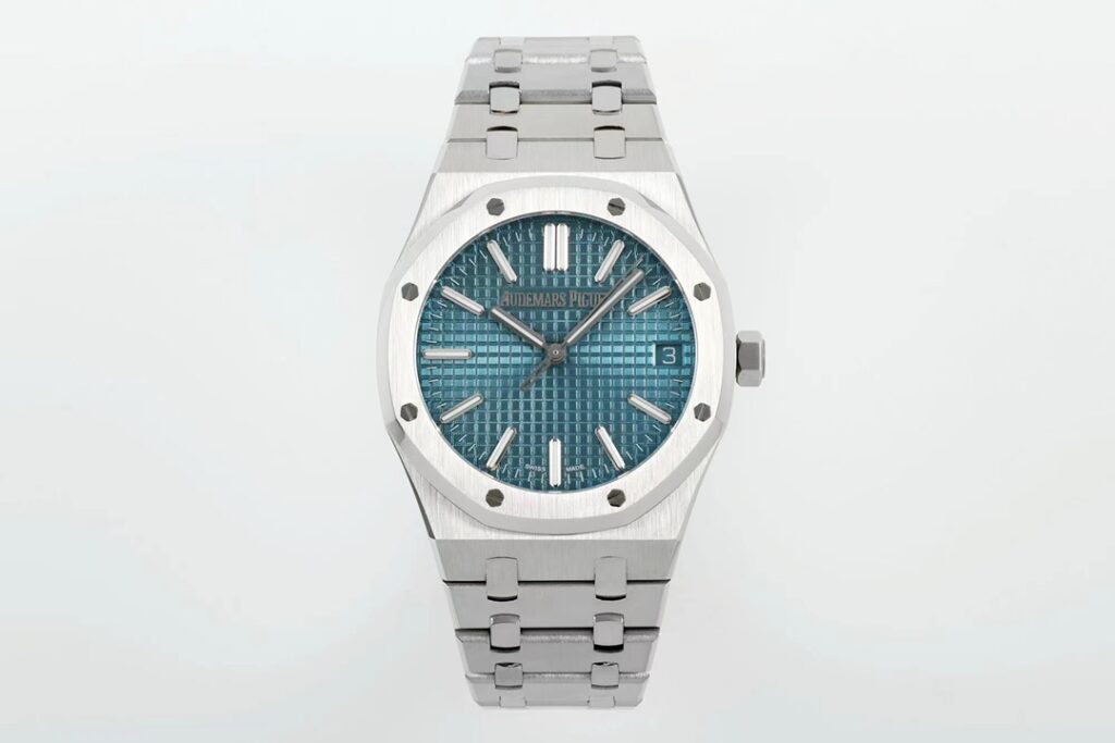 Đồng Hồ Audemars Piguet Royal Oak 15510ST 50th Mặt Xanh Băng IP Factory 41mm (4)