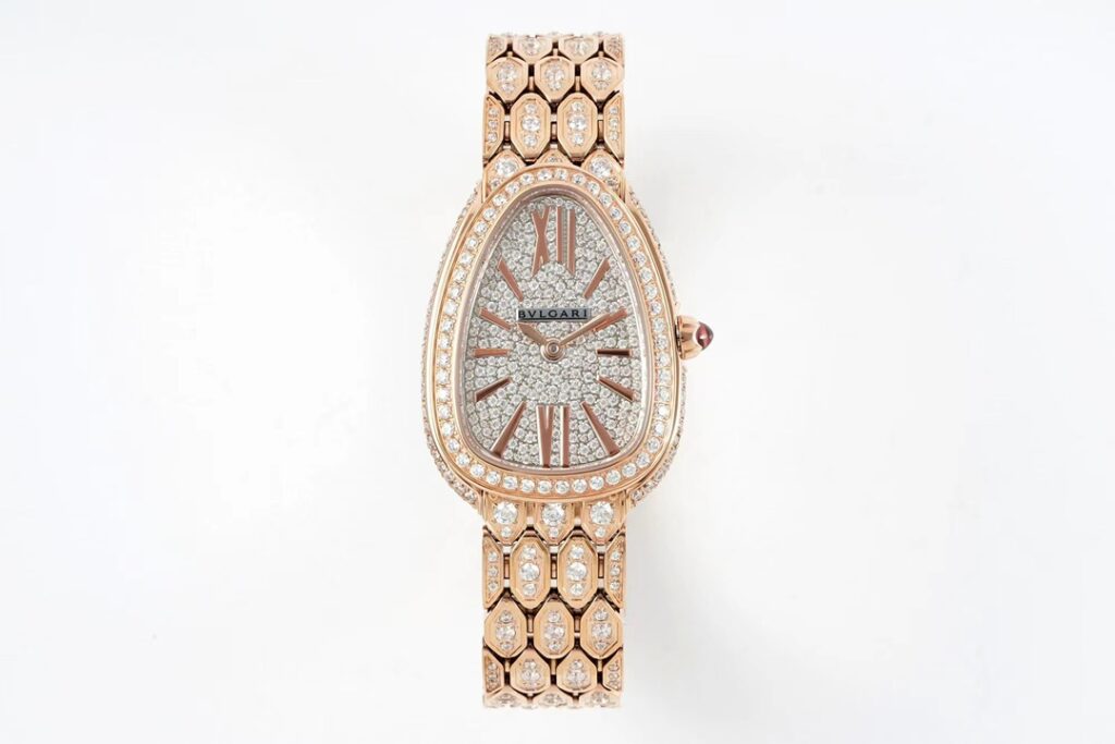 Đồng Hồ Bvlgari Serpenti Seduttori Nữ Đính Đá Màu Vàng Hồng Máy Pin 33mm (1)
