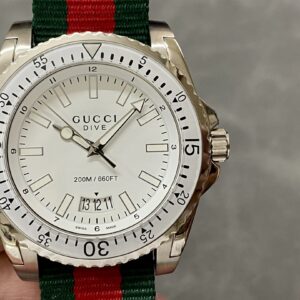 Đồng Hồ Gucci Dive YA136207 Nam Dây Vải Siêu Cấp 45mm (1)