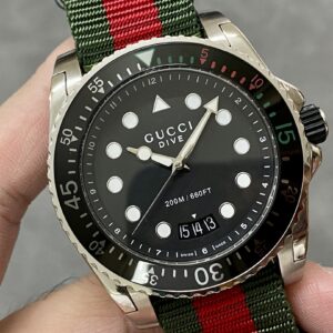 Đồng Hồ Gucci Dive YA136209A Nam Dây Vải Siêu Cấp 45mm (2)