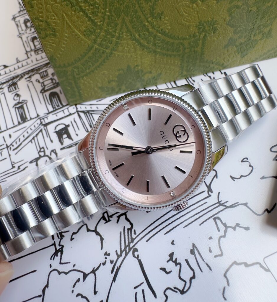 Đồng Hồ Gucci G-Timeless YA1265061 Nữ Dây Kim Loại Like Auth 29mm (1)