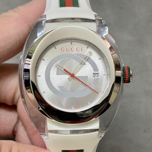 Đồng Hồ Gucci SYNC XXL Swiss White Striped Siêu Cấp 45mm (1)