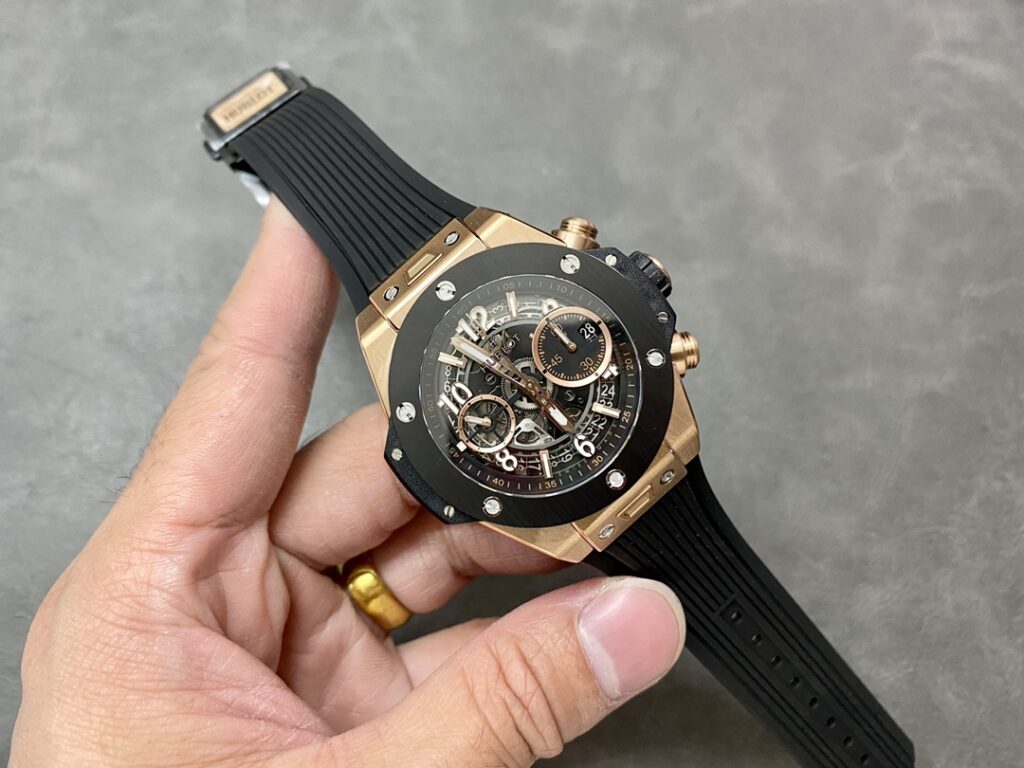 Đồng Hồ Hublot Big Bang Unico King Gold Black Ceramic Nhà Máy BBF 42mm (6)