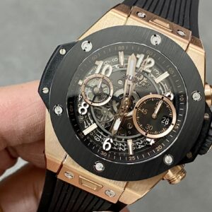 Đồng Hồ Hublot Big Bang Unico King Gold Black Ceramic Nhà Máy BBF 42mm (6)