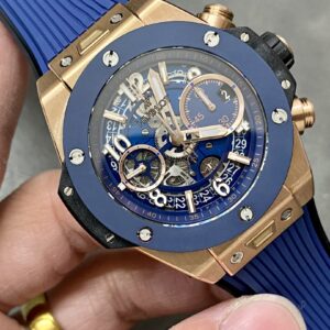 Đồng Hồ Hublot Big Bang Unico King Gold Blue Ceramic Nhà Máy BBF 42mm (1)