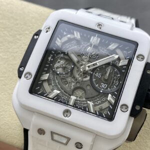 Đồng Hồ Hublot Square Bang Unico White Ceramic Replica Nhà Máy BBF 42mm (9)