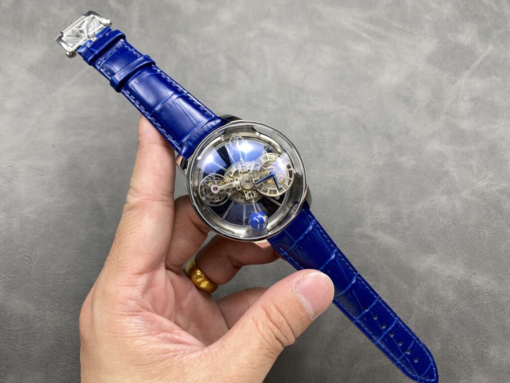 Đồng Hồ Jacob & Co Astronomia Tourbillon Dây Da Màu Xanh 50mm (1)
