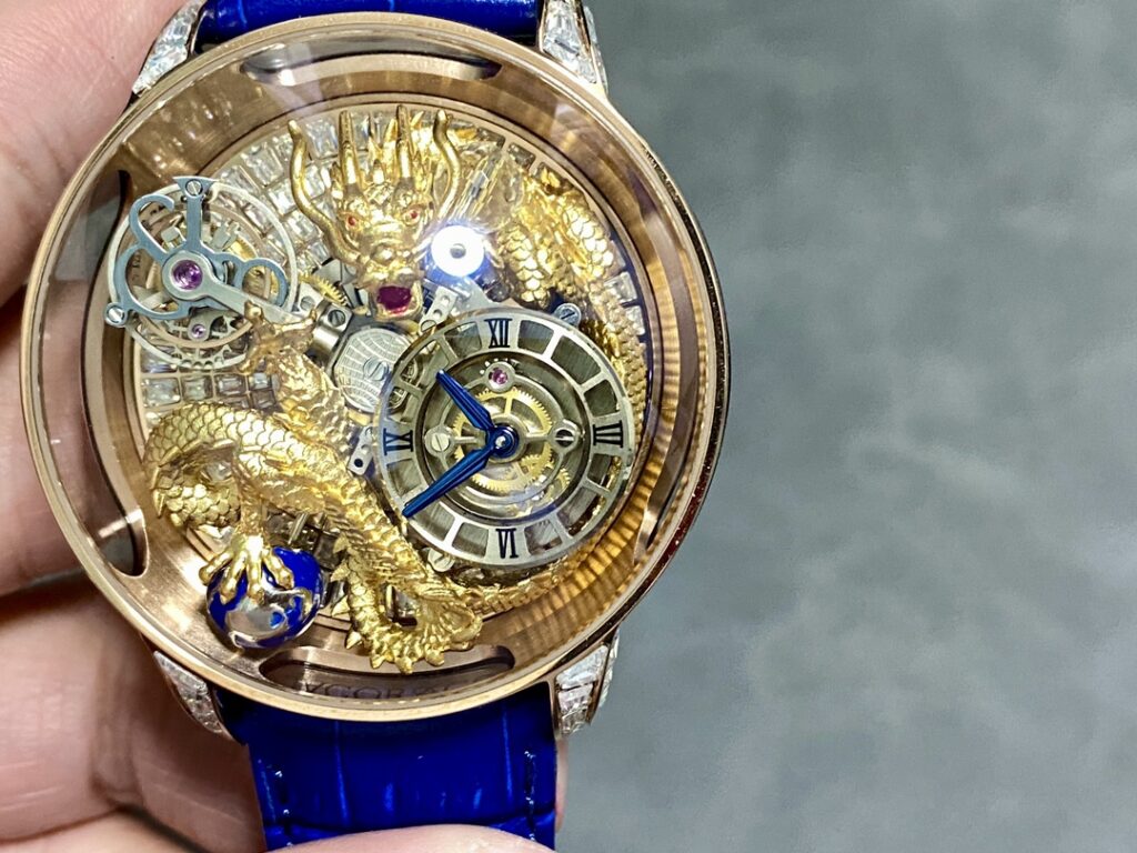Đồng Hồ Jacob & Co Astronomia Tourbillon Rồng Vàng Đính Đá 50mm (9)
