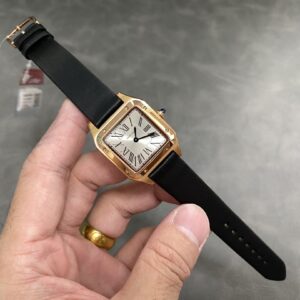 Đồng Hồ Nữ Cartier Santos Dumont WGSA0022 Replica Dây Da 38mm (3)