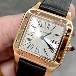 Đồng Hồ Nữ Cartier Santos Dumont WGSA0022 Replica Dây Da 38mm (3)