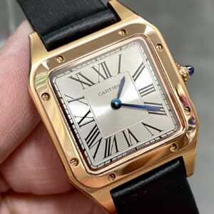 Đồng Hồ Nữ Cartier Santos Dumont WGSA0022 Replica Dây Da 38mm (3)