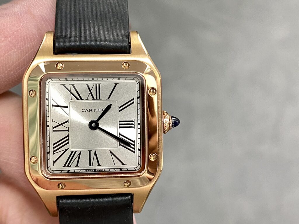 Đồng Hồ Nữ Cartier Santos Dumont WGSA0022 Replica Dây Da 38mm (3)