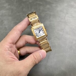 Đồng Hồ Nữ Cartier Tank Francaise WGTA0031 Chế Tác Màu Vàng 25mm (9)