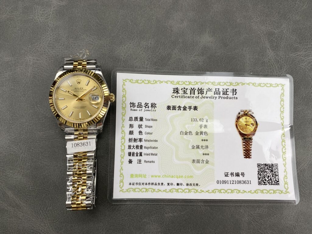 Đồng Hồ Rolex DateJust Bọc Vàng 18K Dây Đeo Jubilee Nhà Máy ZQ 41mm (17)