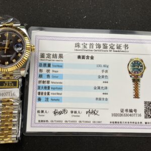 Đồng Hồ Rolex DateJust Bọc Vàng 18K Mặt Đen Đính Đá Nhà Máy ZQ 41mm (1)