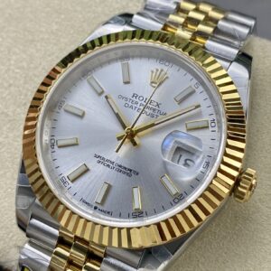 Đồng Hồ Rolex DateJust Bọc Vàng 18K Mặt Số Bạc Nhà Máy ZQ 41mm (6)