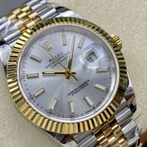 Đồng Hồ Rolex DateJust Bọc Vàng 18K Mặt Số Bạc Nhà Máy ZQ 41mm (6)