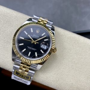Đồng Hồ Rolex DateJust Bọc Vàng 18K Mặt Số Đen Nhà Máy ZQ 41mm (1)