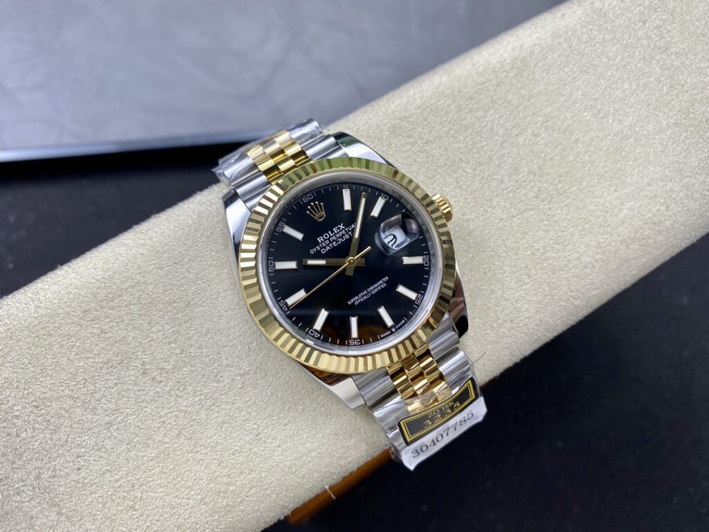 Đồng Hồ Rolex DateJust Bọc Vàng 18K Mặt Số Đen Nhà Máy ZQ 41mm (1)