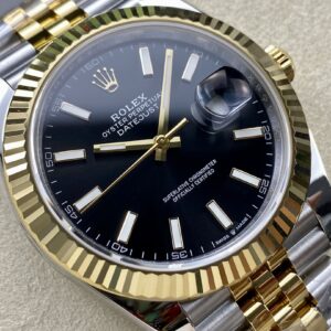 Đồng Hồ Rolex DateJust Bọc Vàng 18K Mặt Số Đen Nhà Máy ZQ 41mm (1)