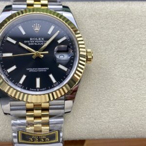 Đồng Hồ Rolex DateJust Bọc Vàng 18K Mặt Số Đen Nhà Máy ZQ 41mm (1)