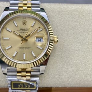 Đồng Hồ Rolex DateJust Bọc Vàng 18K Mặt Vàng Nhà Máy ZQ 41mm (1)