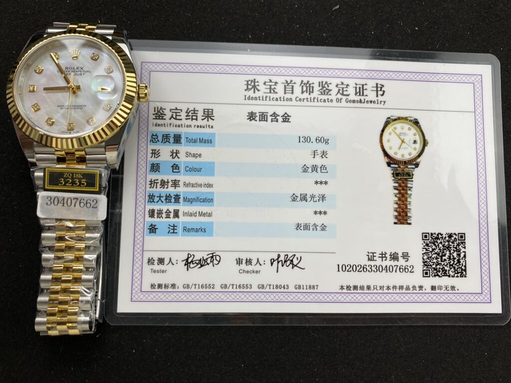 Đồng Hồ Rolex DateJust Bọc Vàng 18K Mặt Xà Cừ Nhà Máy ZQ 41mm (1)