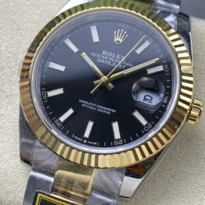 Đồng Hồ Rolex DateJust Bọc Vàng Mặt Đen Cọc Dạ Quang Nhà Máy ZQ 41mm (1)