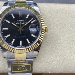 Đồng Hồ Rolex DateJust Bọc Vàng Mặt Đen Cọc Dạ Quang Nhà Máy ZQ 41mm (1)